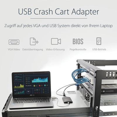 StarTech.com USB Crash Cart Adapter - Portables KVM Adapter - Laptop KVM Konsole für Headless Geräte