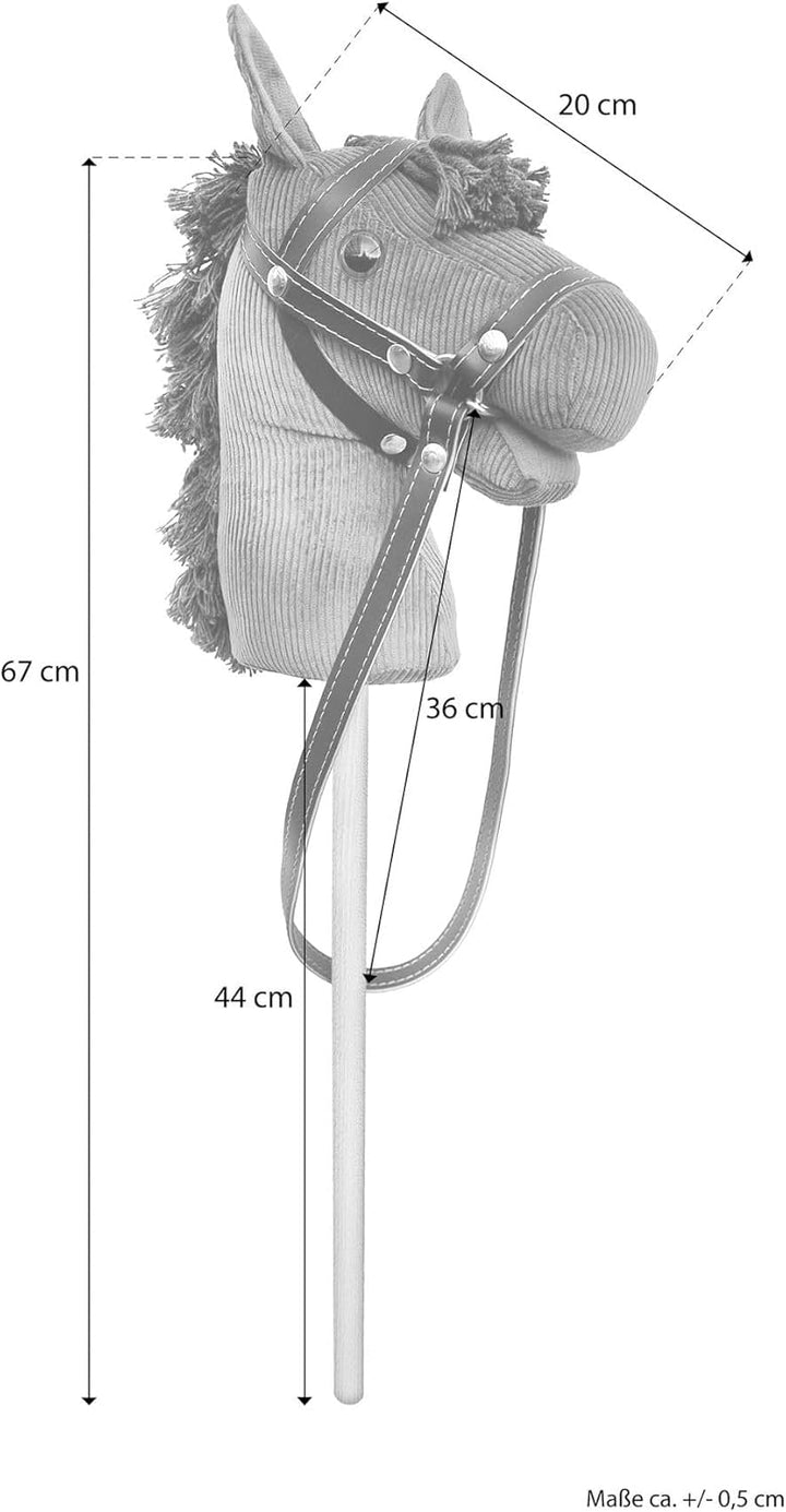 Erst-Holz Steckenpferd Hobby Horsing Holzpferd Farbe Hell 96-331