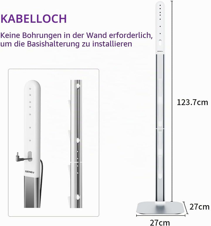 YanBan Kippsicherer Aufbewahrungsständer für Staubsauger aus Metall, kompatibel mit Dyson G5/V7/V8/V