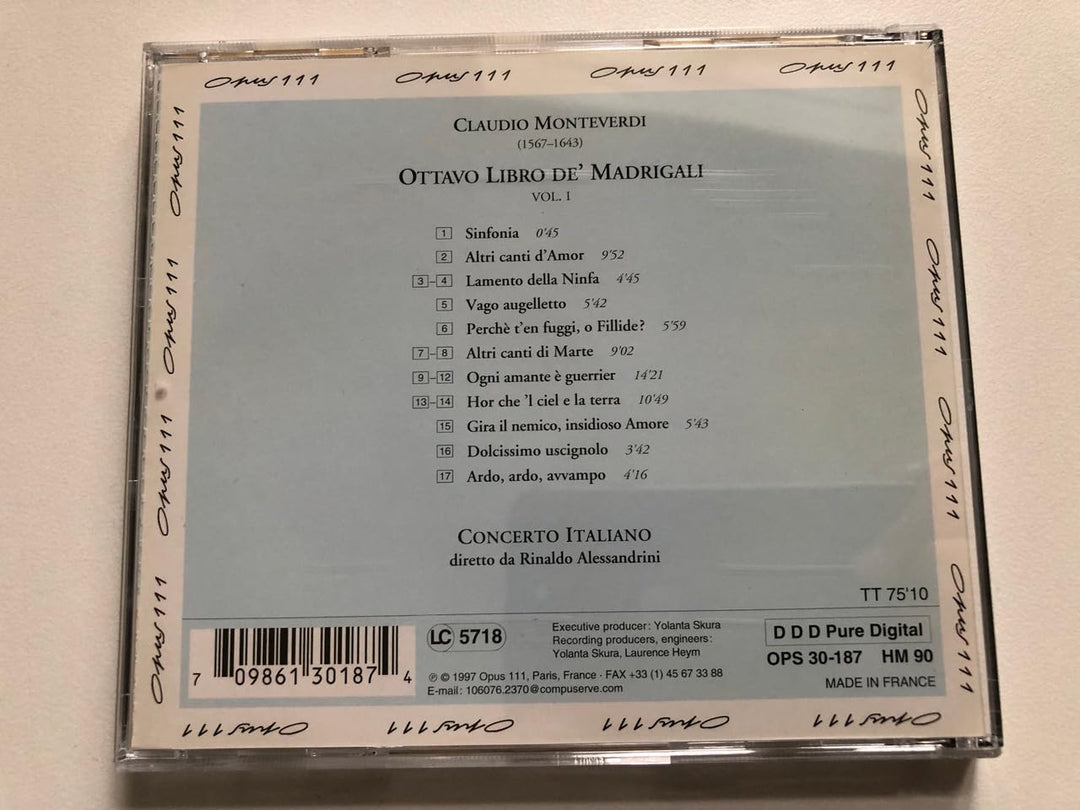 Monteverdi: Madrigalbuch 8 (Vol. 1), Audio-CD
