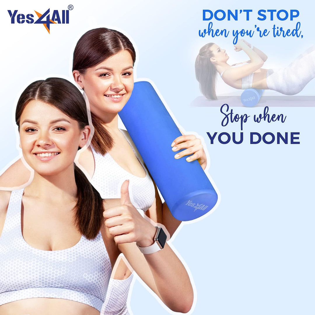 Yes4All Faszienrolle für Rücken, Wirbelsäule, Beine, Arme 30/45/60/90 cm - Mittel-Harte Foam Roller,