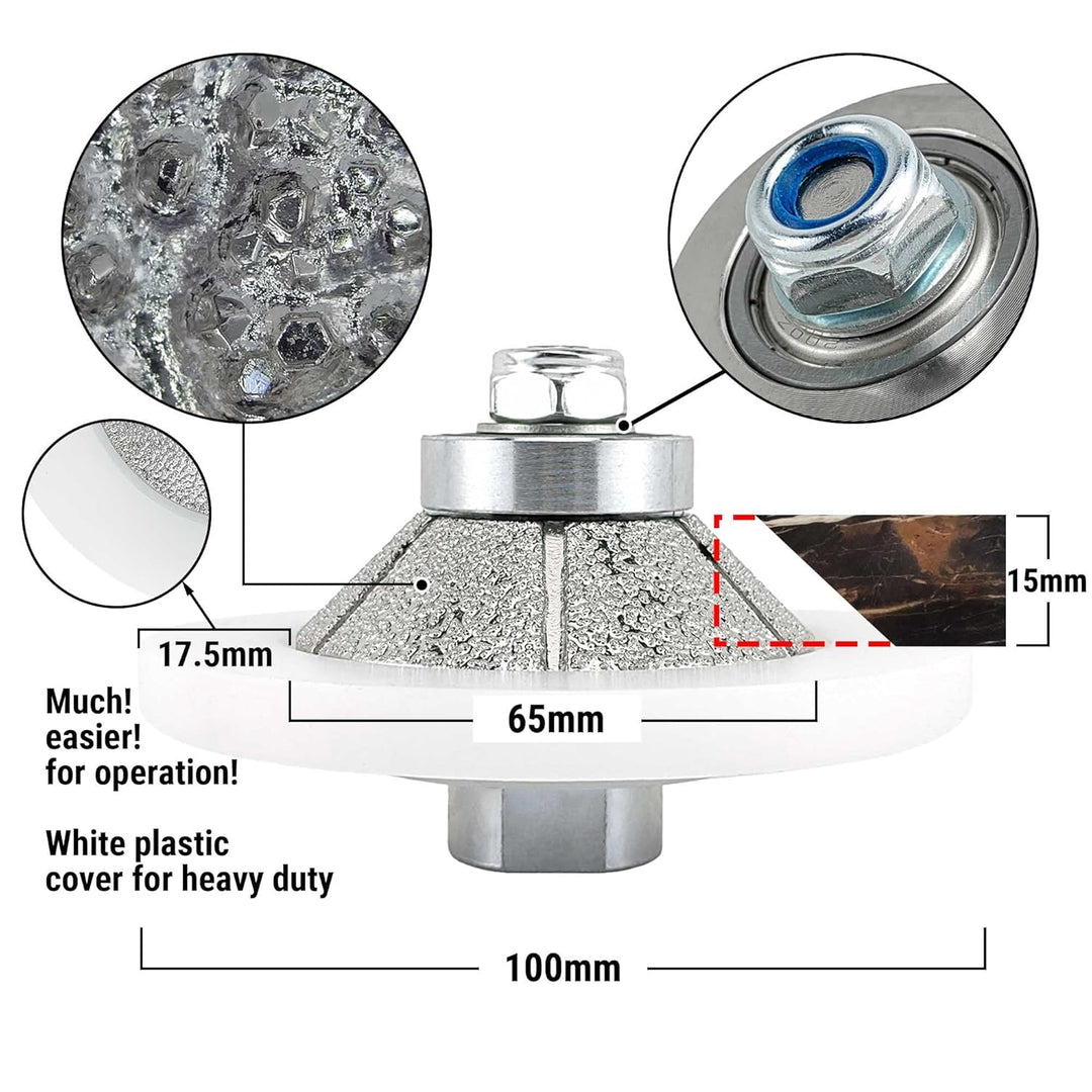NBB Diamant-Profilscheibe Diamantfräser Fräsbohrer Trennreibahle Profilierungs-Bit für Porzellan Fli