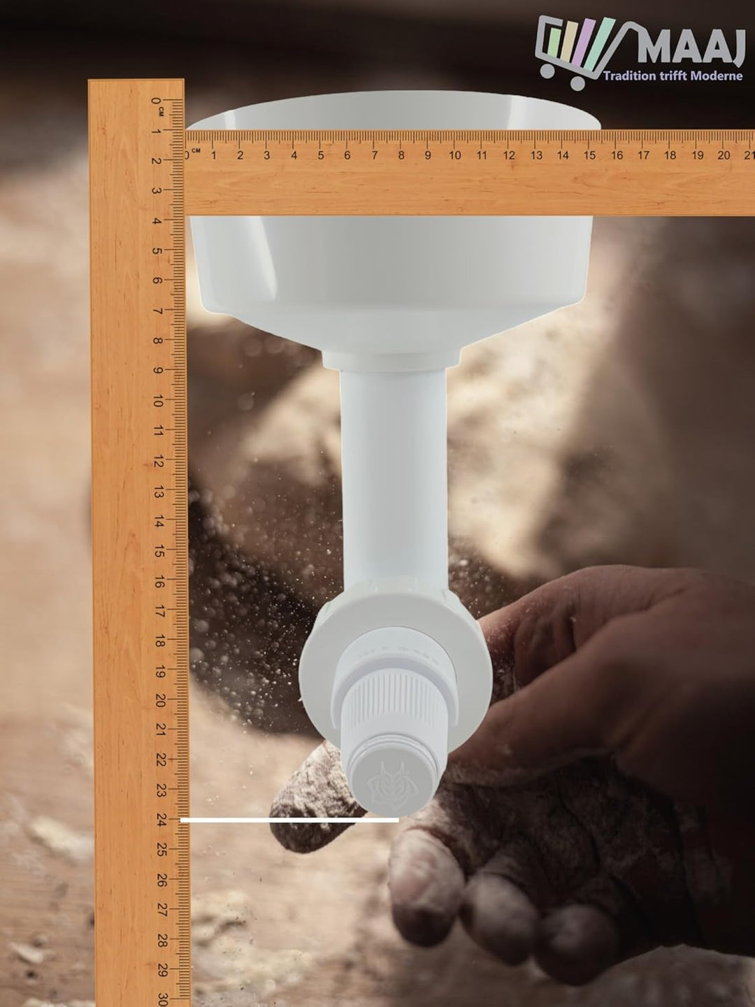 GETREIDEMÜHLE VORSATZ VON MESSERSCHMIDT MIT KENWOOD TWIST DIREKTANSCHLUSS - GRAIN MILL MANUAL ATTACH