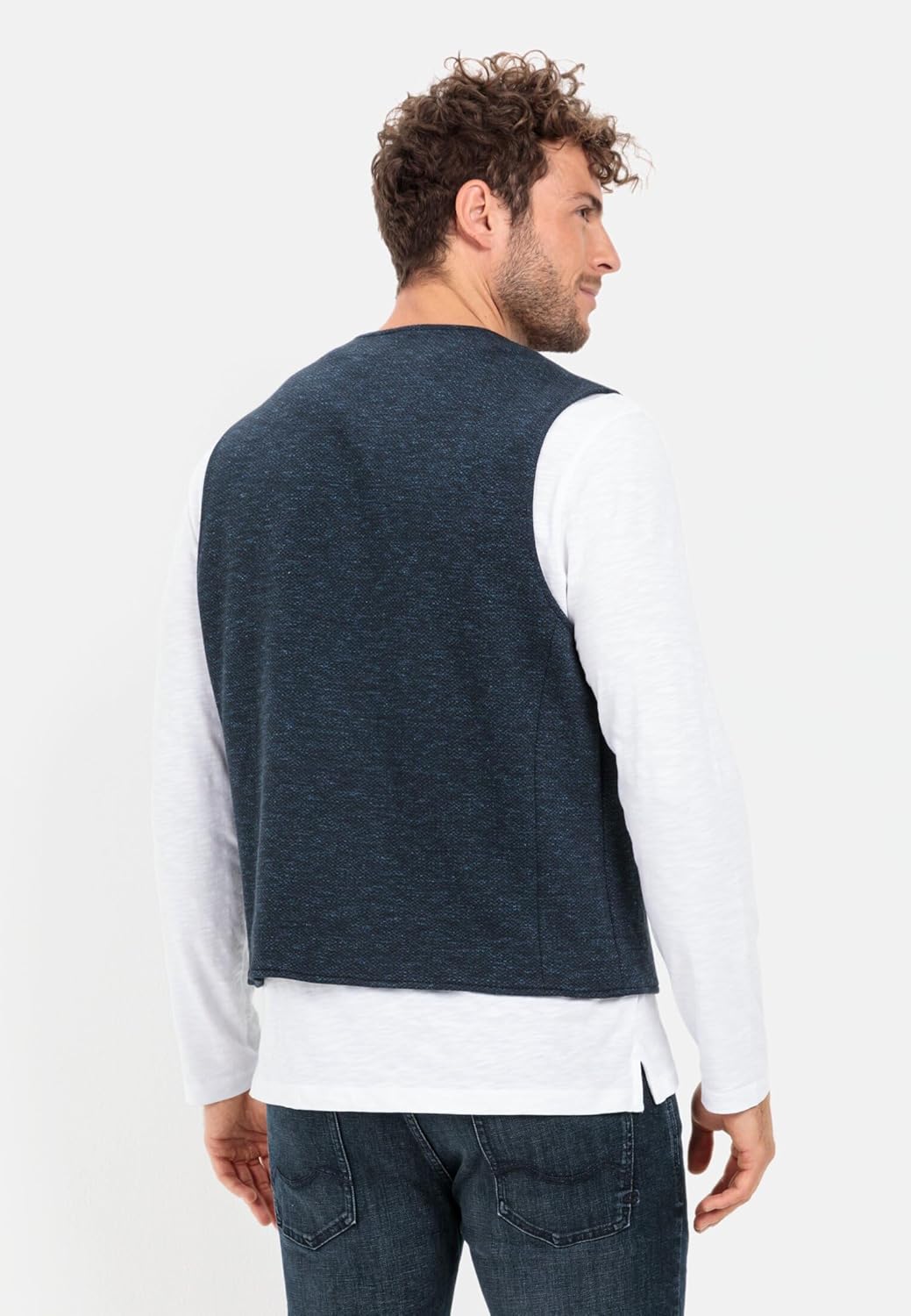 camel active Herren Anzugweste in Jerseystruktur 50 Dunkelblau, 50 Dunkelblau