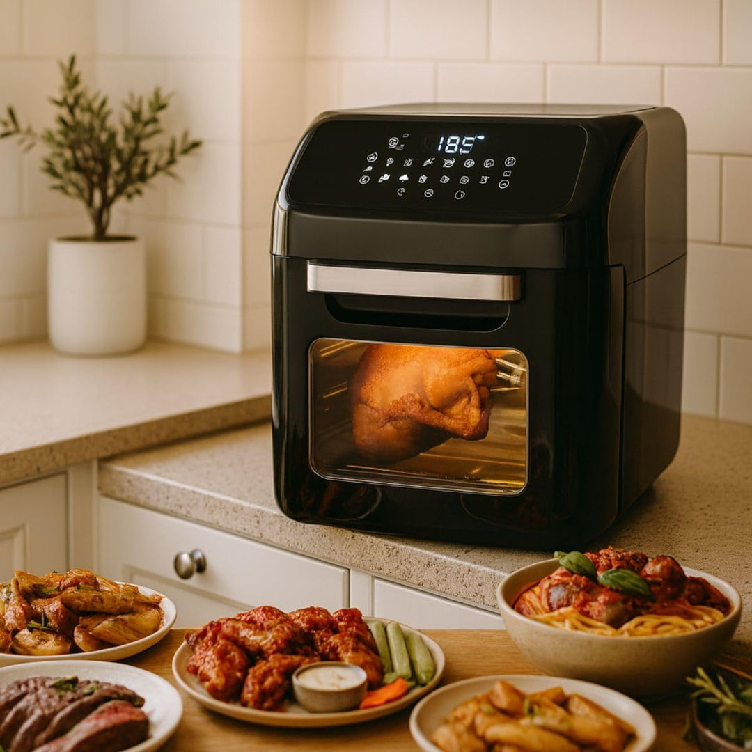 alpina Heissluftofen und Heissluftfritteuse - Airfryer - Digitale Zeit- und Temperaturkontrolle - 18
