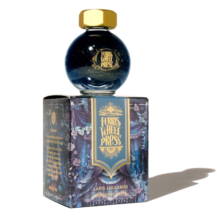 Ferris Wheel Press Fountain Pen Ink | FerriTales Collection | Lapis Lullabies Blue with Champagne Sh