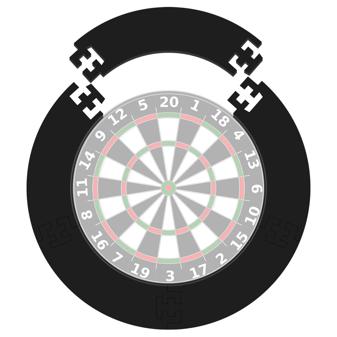 Dartscheibe Schutzring Innerer Kreis 45.5cm Aussenring 72cm,5pcs Eva Dartscheibe Umrandung, Dartboar