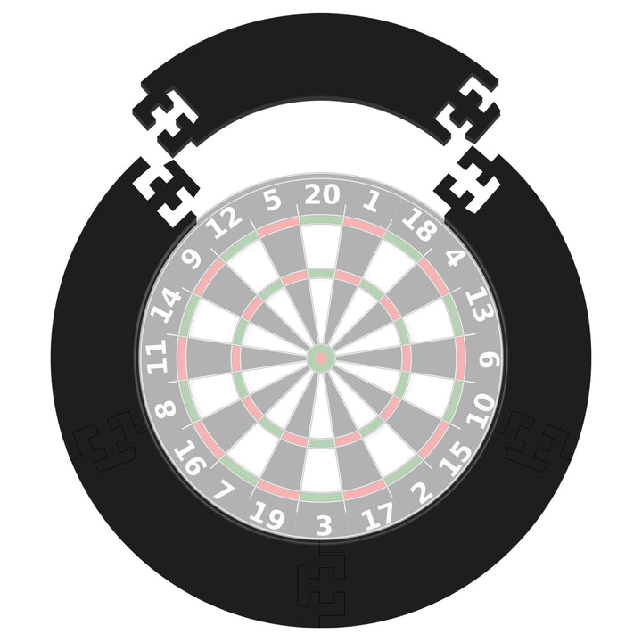 Dartscheibe Schutzring Innerer Kreis 45.5cm Aussenring 72cm,5pcs Eva Dartscheibe Umrandung, Dartboar