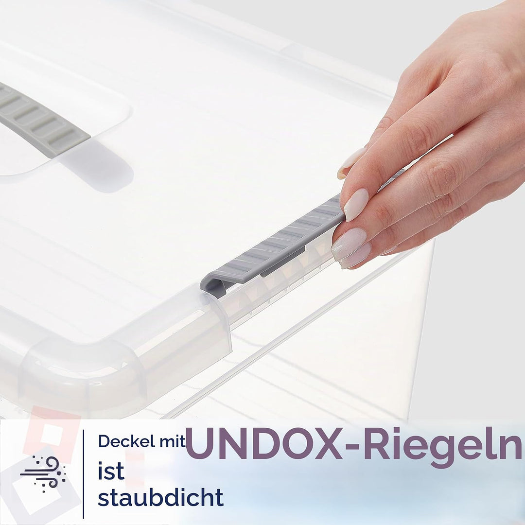 PROFUN Aufbewahrungsbox mit Deckel 3 L – Gross Plastikbox mit Deckel – Stapelboxen – Kisten &amp; Boxen