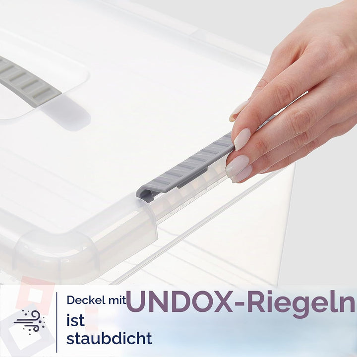 PROFUN Aufbewahrungsbox mit Deckel 3 L – Gross Plastikbox mit Deckel – Stapelboxen – Kisten &amp; Boxen