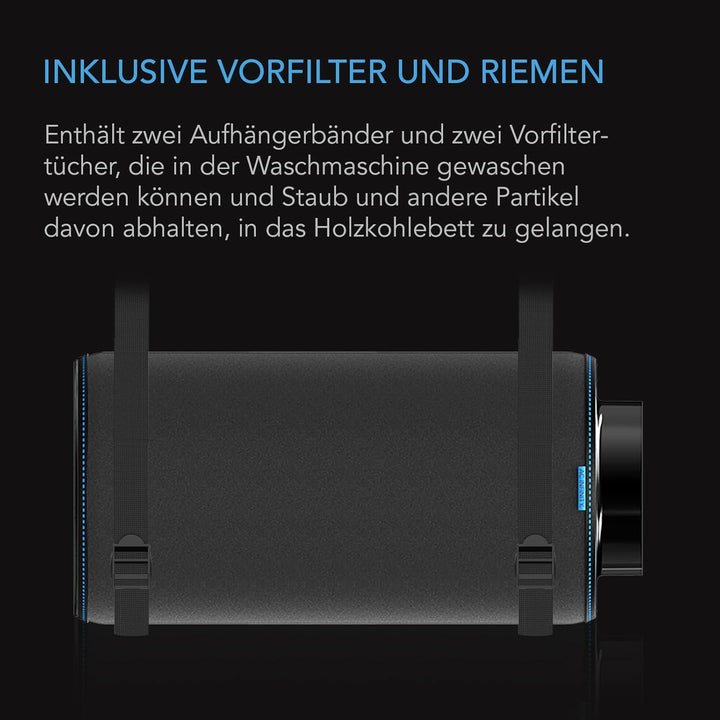 AC Infinity Luftkohlefilter XL, 15.2 cm, mit hochwertiger australischer Virgin Kohle, Vorfilter und