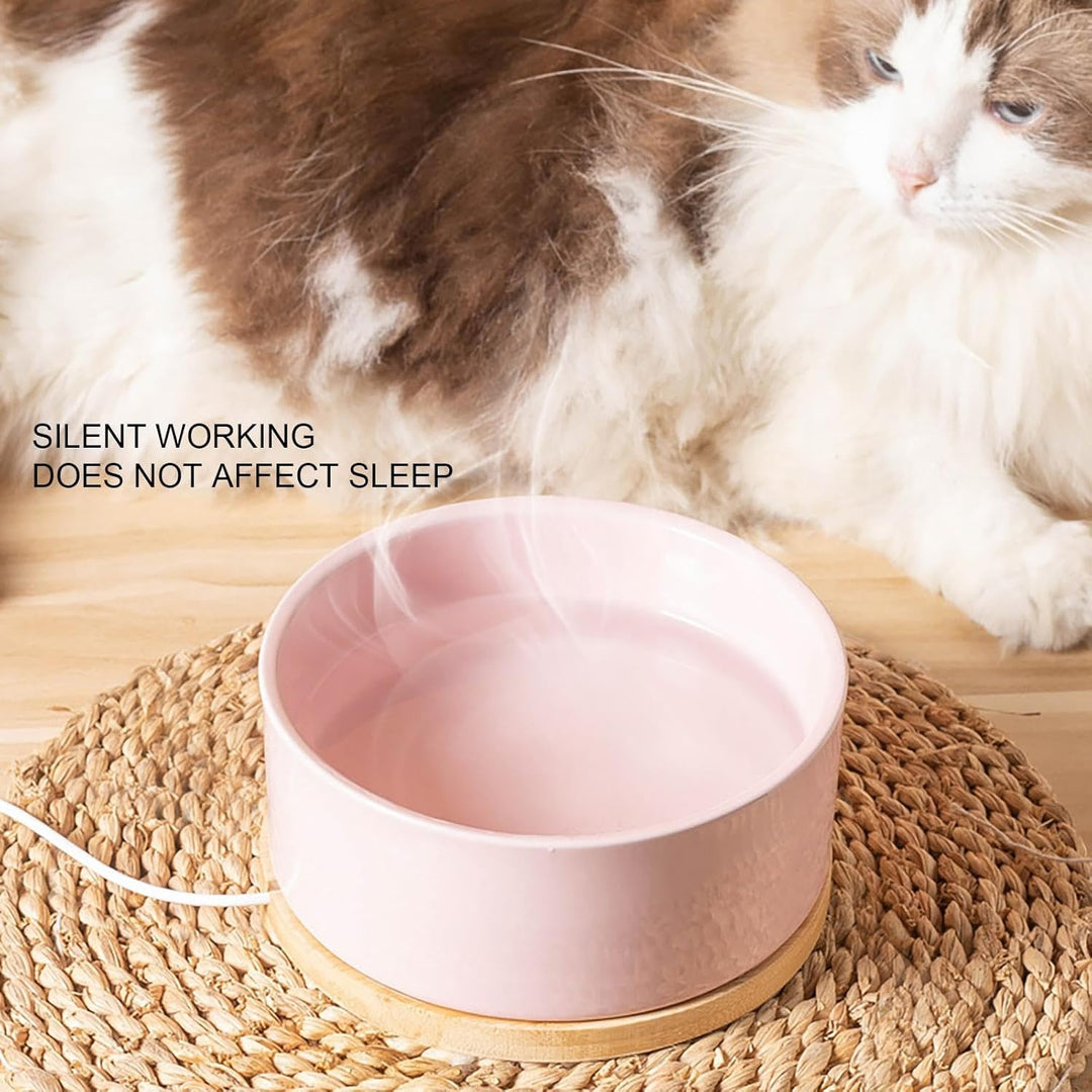 Pink Beheizter Wassernapf Für Hunde USB-beheizter Futternapf Thermostatisch Beheizter Trinknapf Ther