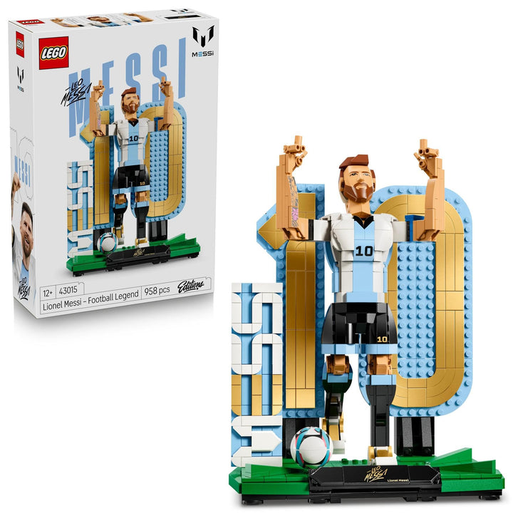 LEGO Editions Lionel Messi - Fussballlegende Spielzeug - 3D Figuren Modellbau - DIY Kinderzimmer Dek