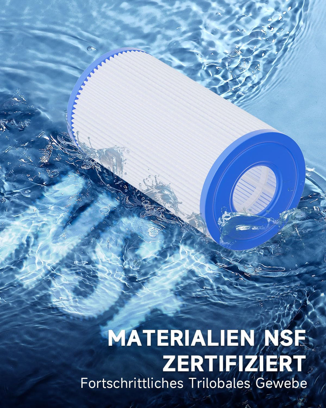 AQUALTRA Pool Filterkartusche Typ A oder C kompatibel mit 29000E/59900E, Easy Set Pool Filter, 203 x