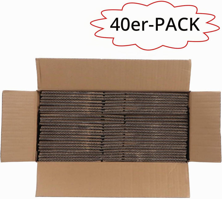 EYMPEU 40 Stück 20,3x15,3x10,2cm Weisse Versandkarton, Kartons für Gegenstände, Spielzeug, Schreibwa