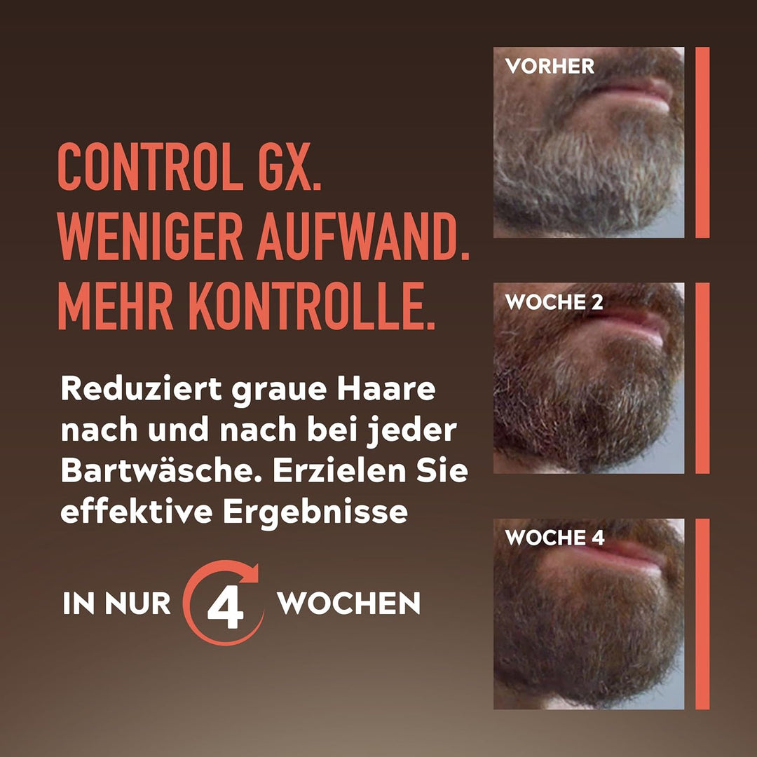 Just For Men Control GX Bartpflege, Bartfarbe, Graureduzierendes Shampoo Für Den Bart, Mit Kokosöl U