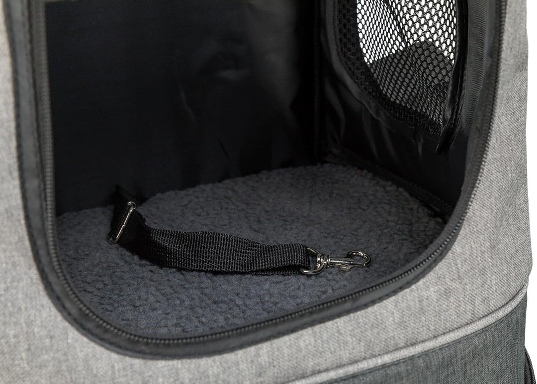 Trixie 28944 Rucksack Timon, 34 × 44 × 30 cm, schwarz/grau, 1 Stück (1er, schwarz/grau