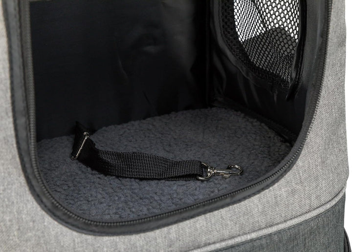 Trixie 28944 Rucksack Timon, 34 × 44 × 30 cm, schwarz/grau, 1 Stück (1er, schwarz/grau