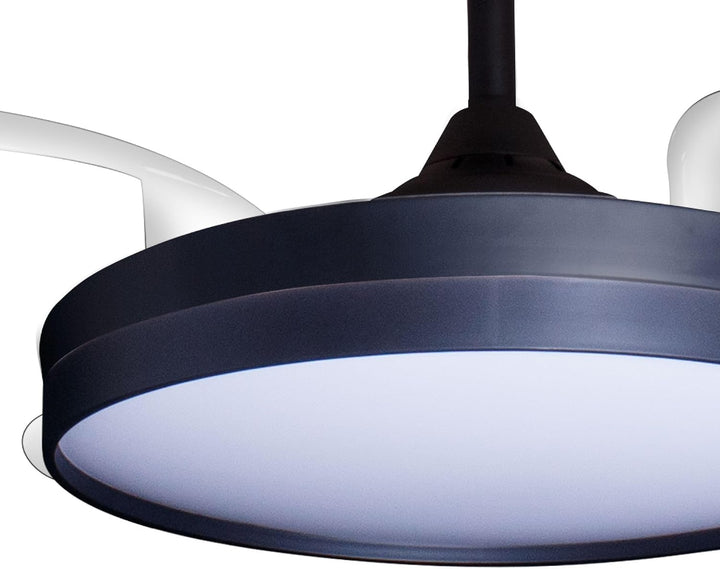 Eclipse Deckenventilator mit Beleuchtung, Leise mit 6 Windstufen, App | Fernbedienung, Sommer und Wi