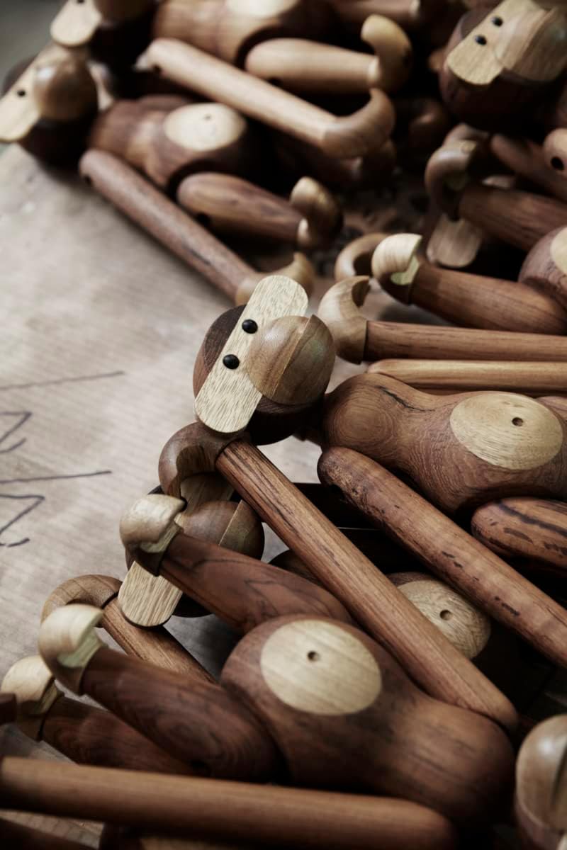 Kay Bojesen AFFE mittel Figuren 28 cm Affen Weihnachtsdekoration, Holz klein Eiche/Ahorn, klein Eich