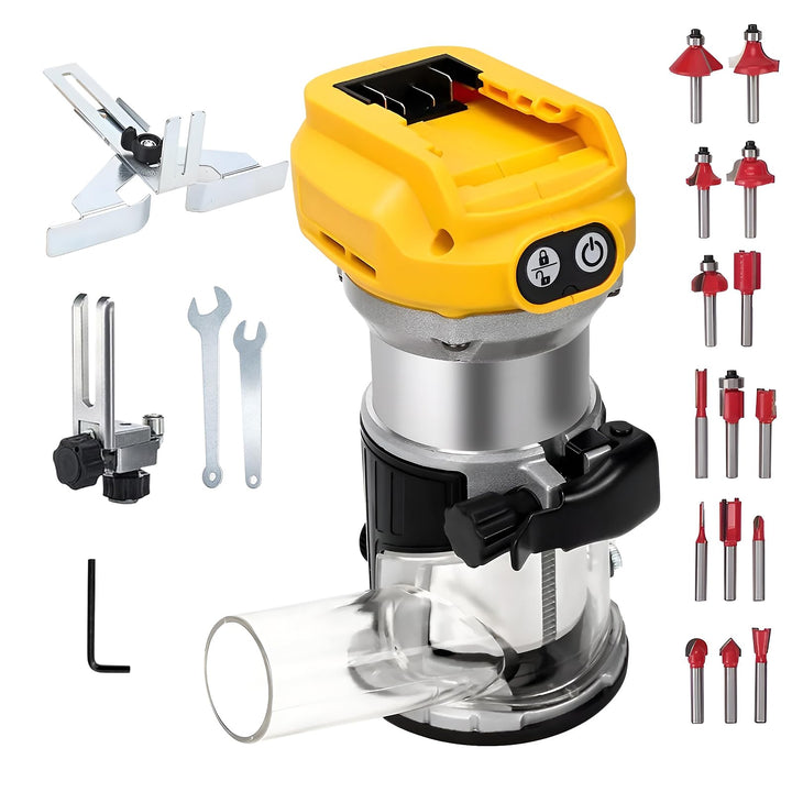 Kabellose Power Router Holzbearbeitung für Dewalt Akku, 800W 30000RPM Cordless Compact Wood Router w