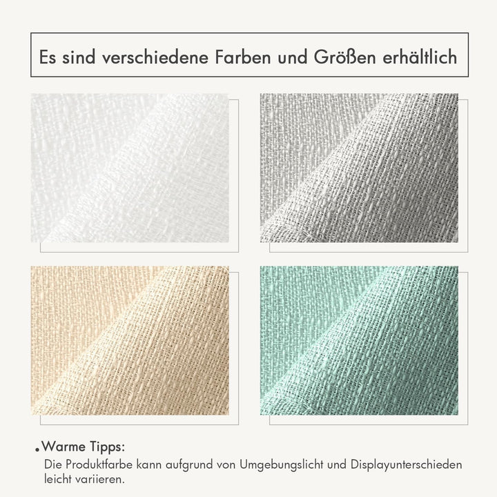 MIULEE 2er Set Voile Vorhang Sheer Leinenvorhang mit Ösen Transparente Unregelmässige Textur Gardine