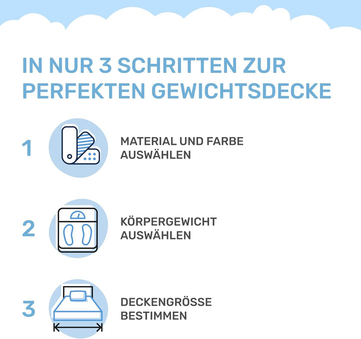 Dailydream Therapie Gewichtsdecke aus Baumwolle, 9,5Kg für Erwachsende, 155 x 200 cm, Grau Grau 155x