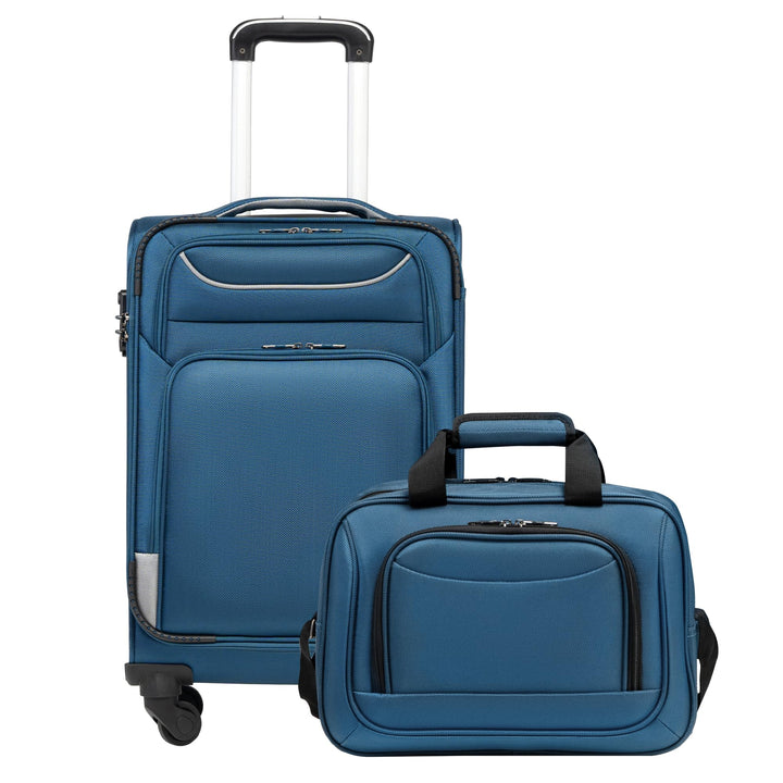 COOLIFE Koffer Trolley Koffer Reisekoffer von 4 Rollen Stoffkoffer Handgepäck TSA-Schloss Der Koffer