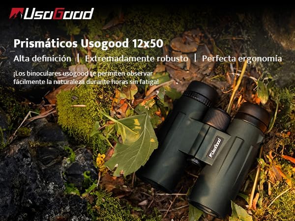 usogood Fernglas für Erwachsene mit BaK-4-Prismen &amp; FMC-Objektiv, 12 x 50 grünes Fernglas für Vogelb
