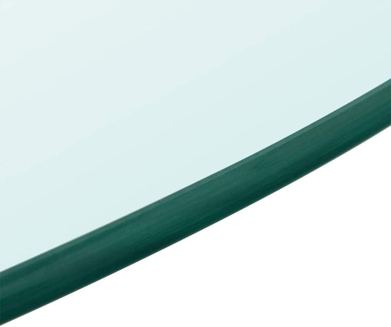vidaXL Tischplatte aus gehärtetem Glas rund 900 mm Glastisch Tisch Glasplatte Ø 90 cm Transparent