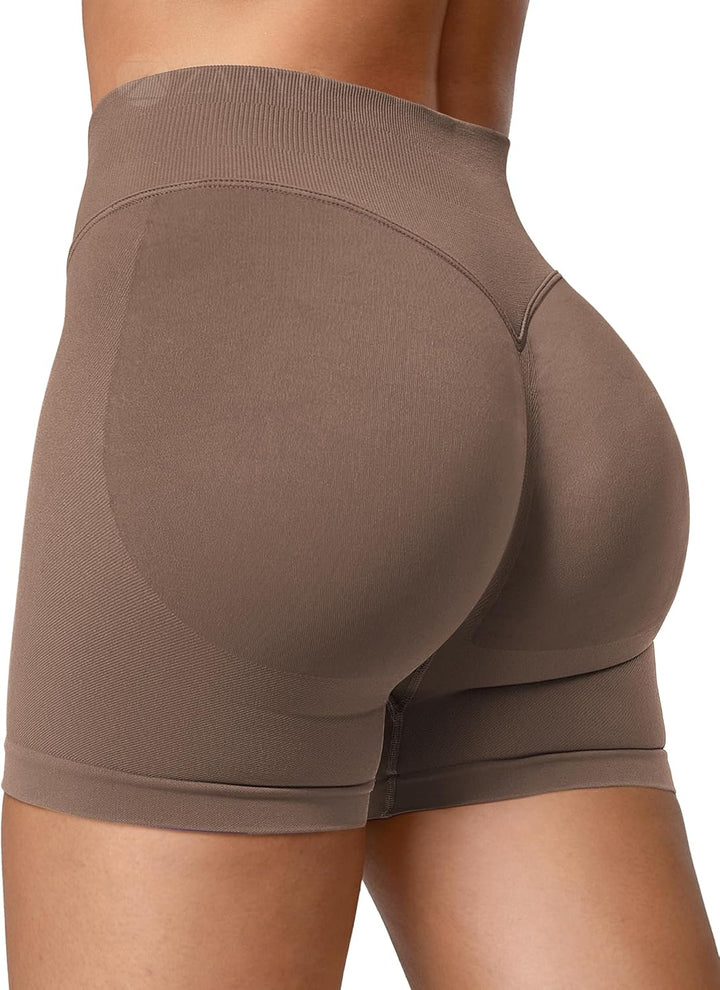 ZAAYO Damen Sport Shorts Hidden Scrunch Workout Auswirkungen Short 4.5 "Scrunch Butt Lifting Gym Sho