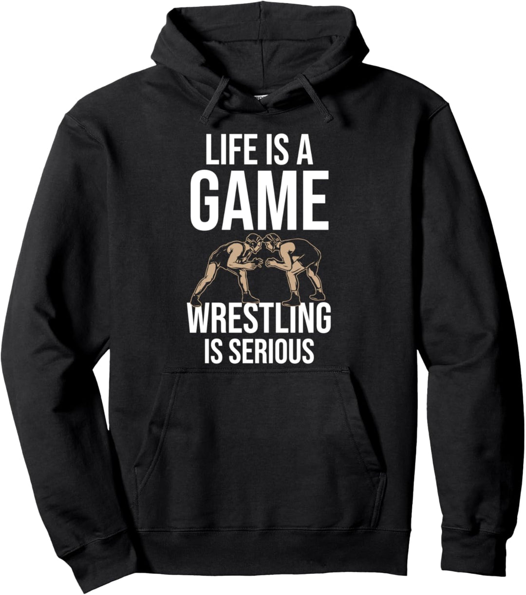 Das Leben ist ein Spiel Wrestling ist ernst Wrestler Wrestling Pullover Hoodie