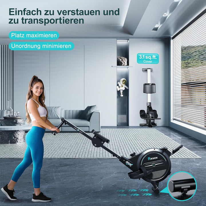 [2026 Neu] Rudergerät für Zuhause mit Magnet-Fitnesstrainer,Rudergerät 16 Stufen Widerstand, Indoor-