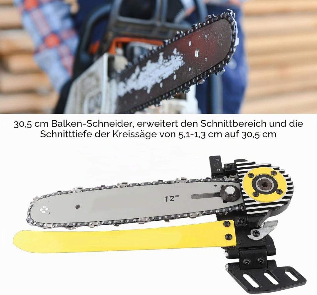 CCYLEZ 12-Zoll-Balkenschneider Ausziehbar, 2-1/2 Zoll Schnitttiefe auf 12-Zoll-Balkenschneideraufsat