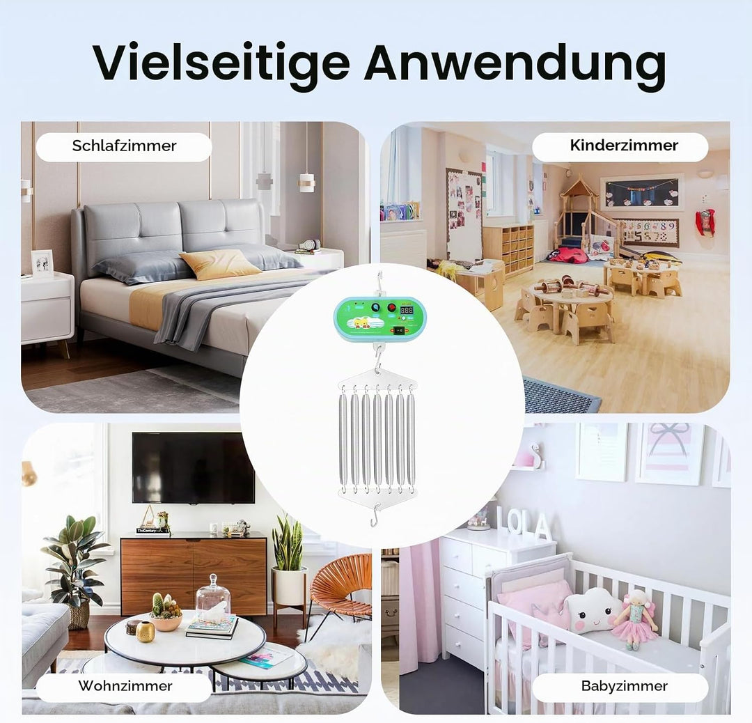 YyanLAK Motor Federwiege, Federwiege Baby Hängende Elektrische Wiege-Steuerung mit Einstellbarer Tim