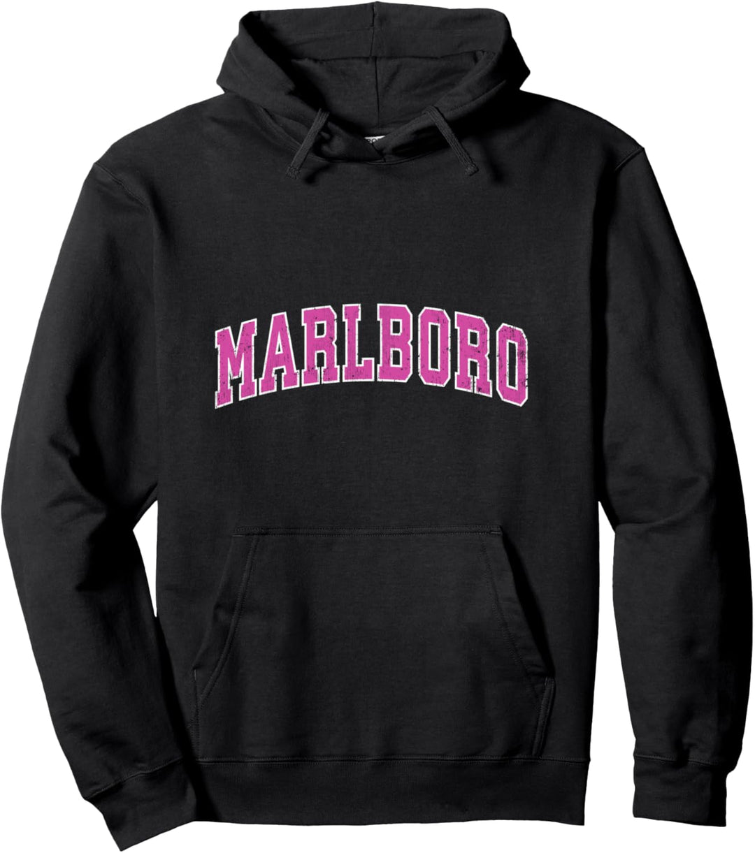 Marlboro New Jersey NJ Vintage-Sportdesign, rosa Pullover Hoodie