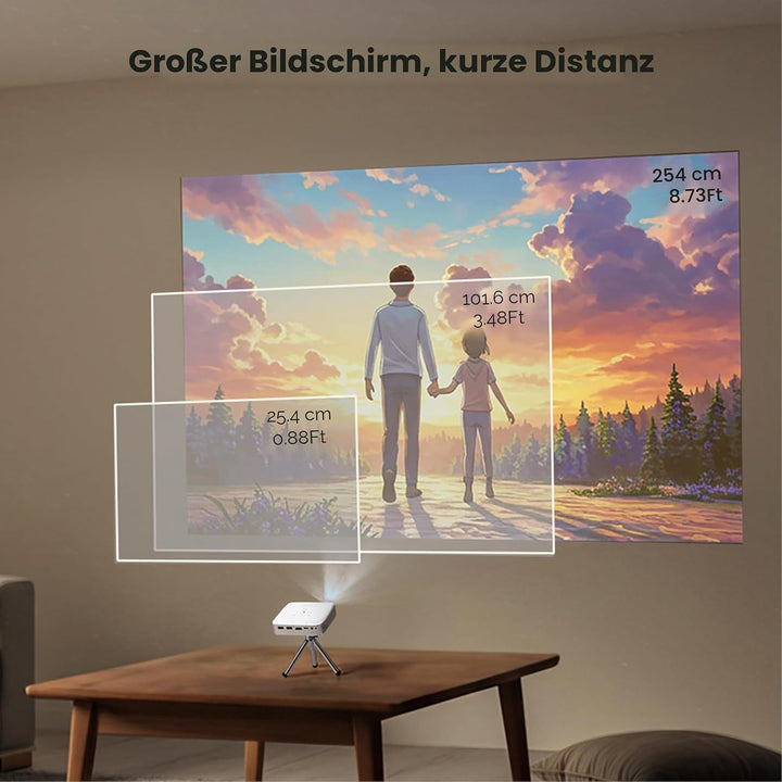 Caydo M1C Zeichen-Beamer, wiederaufladbarer DLP-Zeichenprojektor mit exklusiver Kunst-Zeichen-App, t