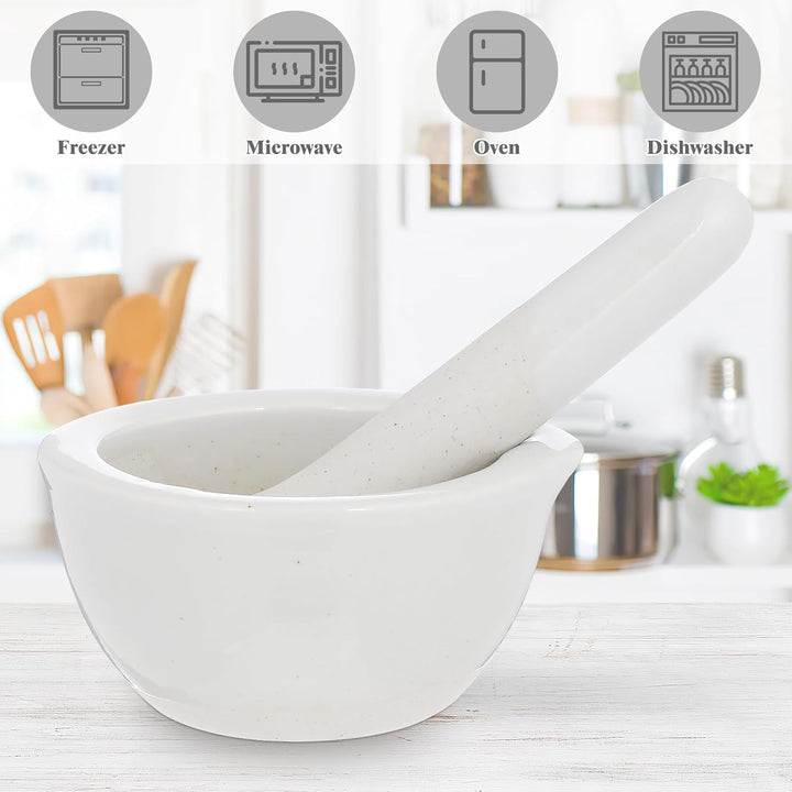 UPKOCH Mörser mit Stössel Mörser Marmor Pfeffer Mörser Klein Porzellanzerkleinerer Pfefferschale Han