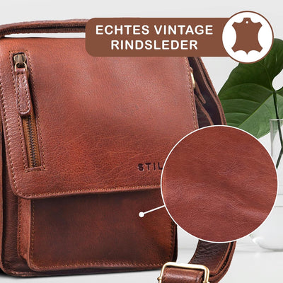 STILORD 'Finn' kleine Umhängetasche Herren Schultertasche Vintage Messenger Bag 8,4 Zoll Tablettasch