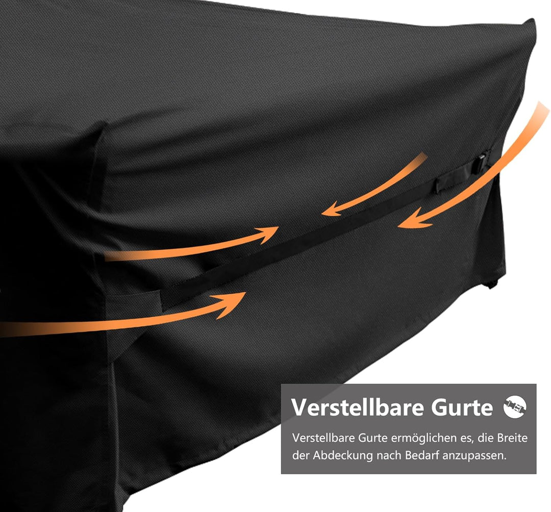 Dokon Gartenmöbel Abdeckung Wasserdicht Winddicht UV Beständiges Gartentisch Abdeckplane mit Belüftu