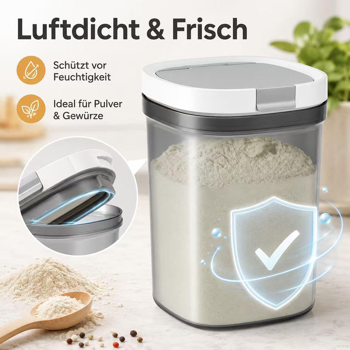 Kaffeedose, 1300 ml Vakuumdose mit Löffel Lichtundurchlässiger