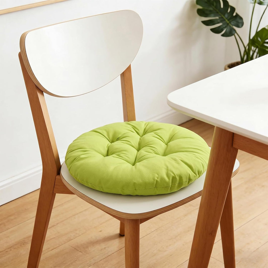 4er Set Stuhlkissen Rund, 40cm Bequemes Sitzkissen Gefüllte Sitzkissen, Runden Bodenkissen Stuhlaufl