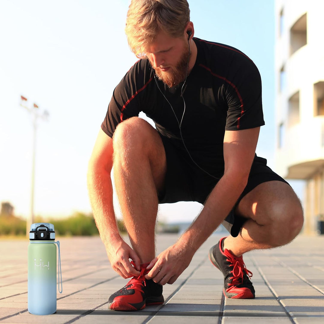 Thermosflasche 750ml, Trinkflasche Edelstahl mit Strohhalm, Trinkflasche Kohlensäure Geeignet, Klick