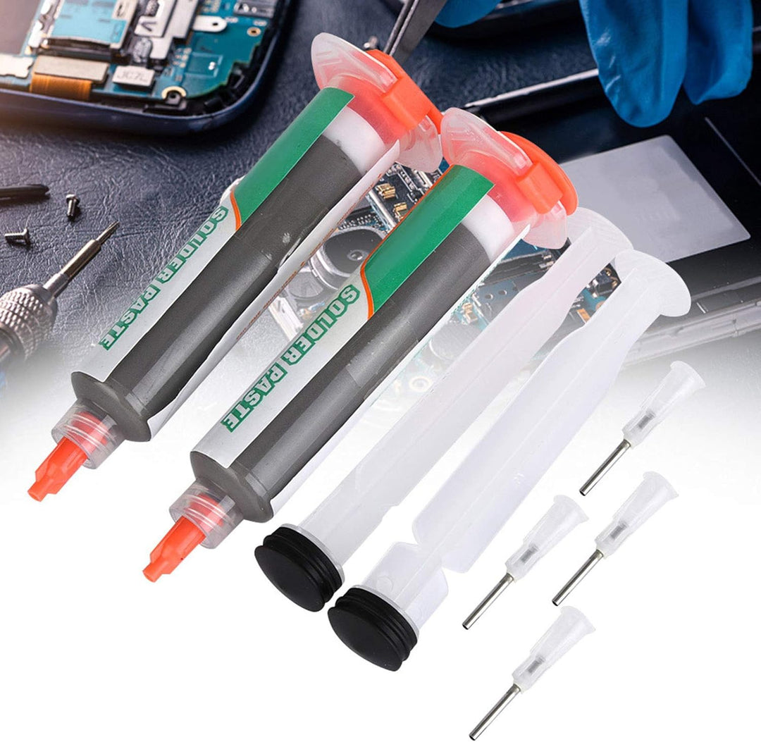 Fafeicy 2 Stück SMD bleifreies Lötpaste, Reparatur der Elektronik Sn42 Bi58 PCB, mit 100 Viskosität,