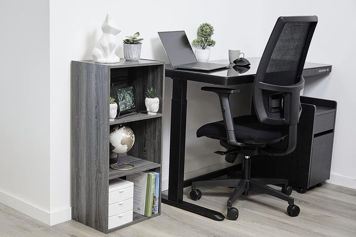 Iris Ohyama, Aufbewahrungsmöbel, Bücherregal, 3 feste Regale, Design, Multifunktional, Büro, Eingang