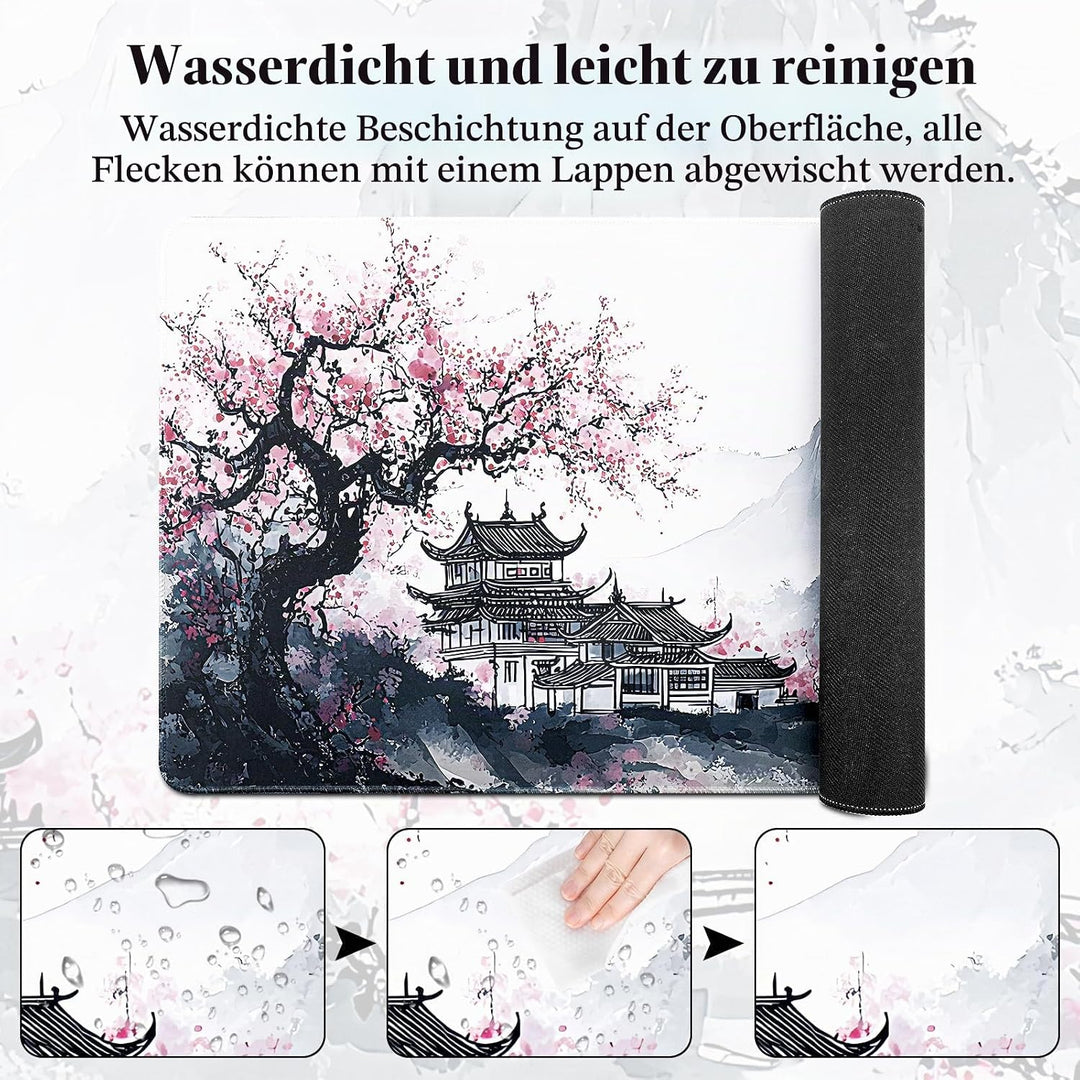 Mauspad XXL, Grosses Mouspad 900x400mm, Gaming Mausepad Improved Precision and Speed, Mousepad mit V