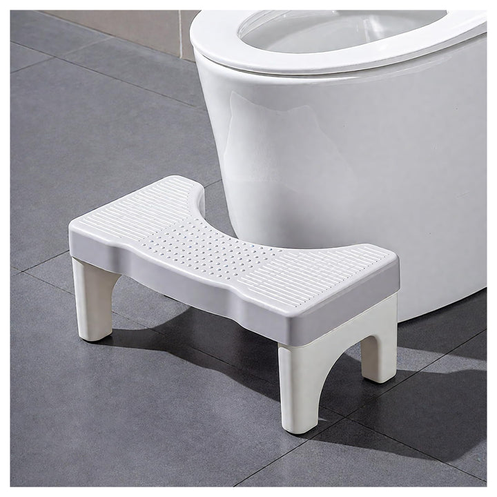 Toilettenhocker Erwachsene - Ergonomischer WC Hocker gegen Verstopfung (40x21x17 cm, Grau) Grau 40x2