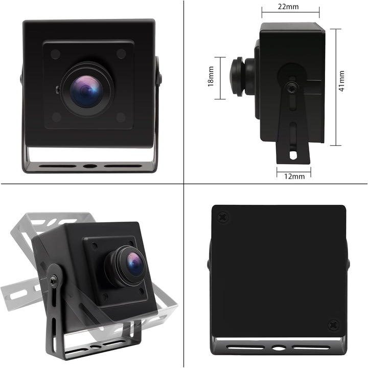 1080P USB Kamera mit Fisheye Lens, 180 Grad Weitwinkel, Hoher Bildfrequenz 100 fps/60 fps/30 fps, Mi