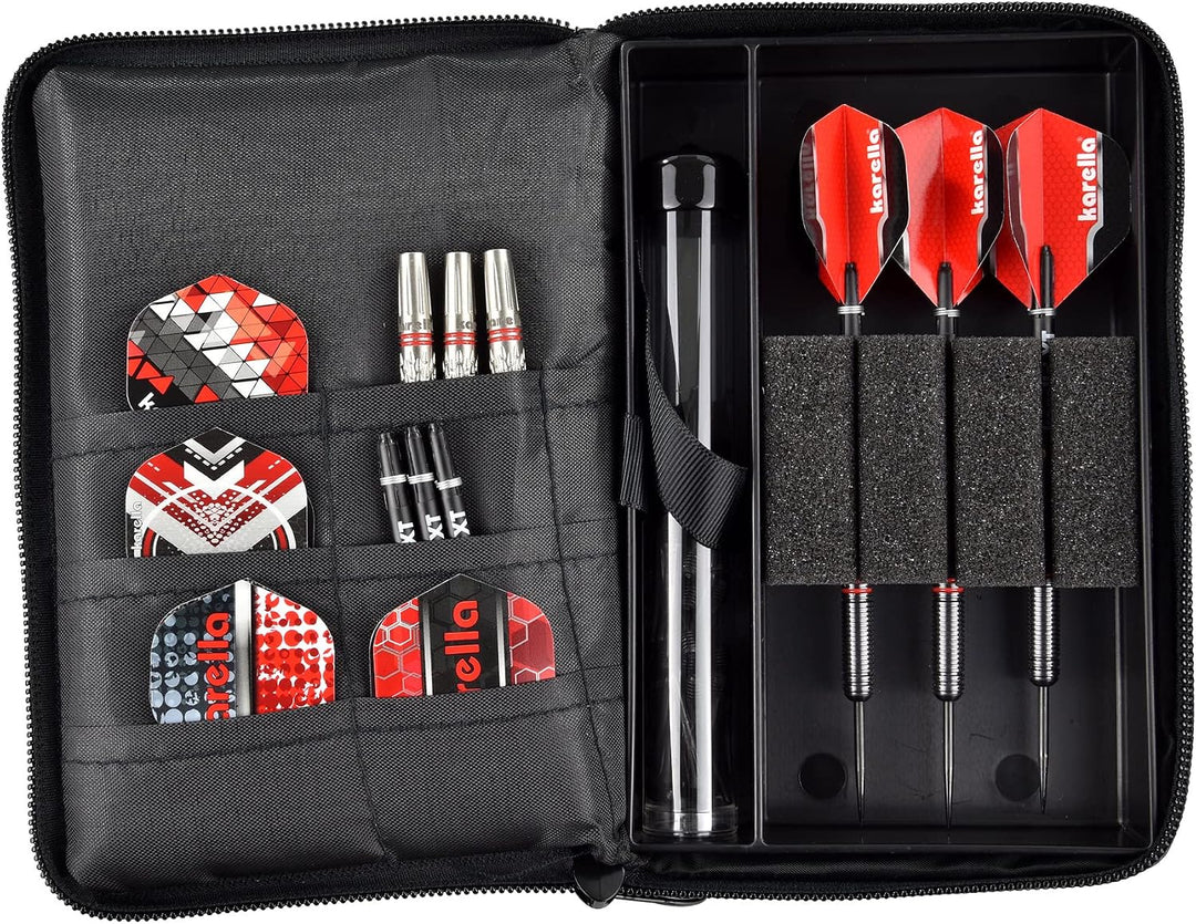 Karella Darttasche PAK original, schwarz, Jeans, Platz für Darts und Zubehör, Perfekter Schutz, Dart