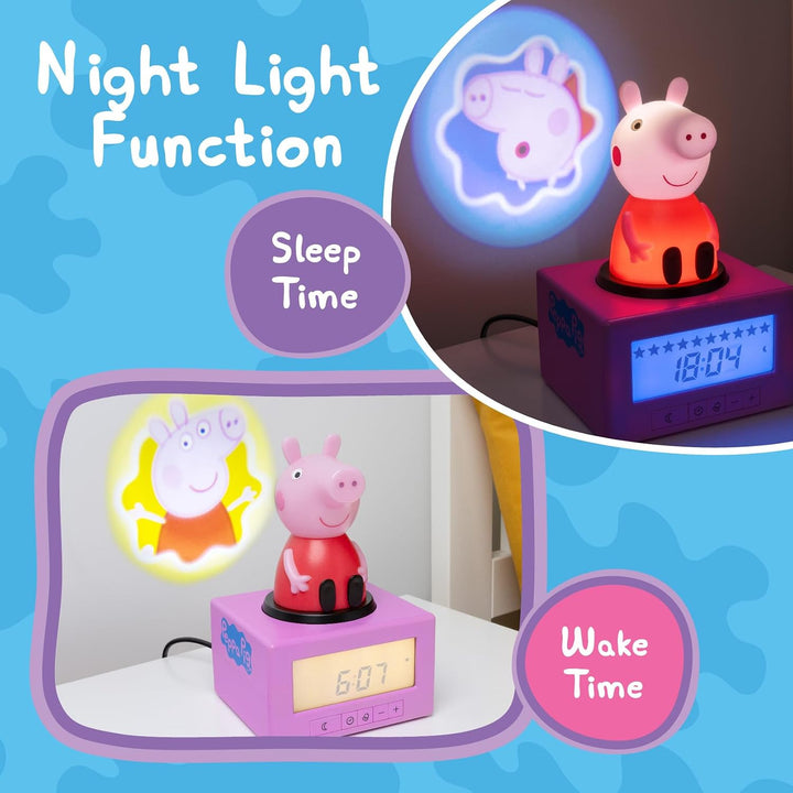 Peppa Pig Paladone Schlaftrainings-Wecker, Mehrfarbig, Einheitsgrösse Cartoon, Cartoon